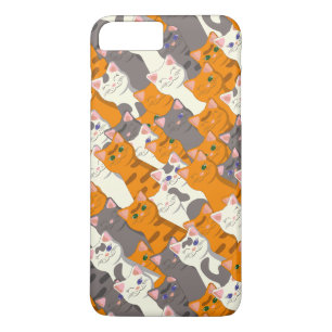 Ginger white black cat diagonal pattern iPhone 8 plus/7 plus case