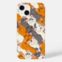 Ginger white black cat diagonal pattern