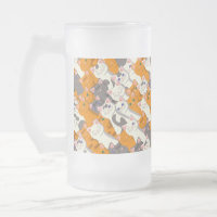 Ginger white black cat diagonal pattern
