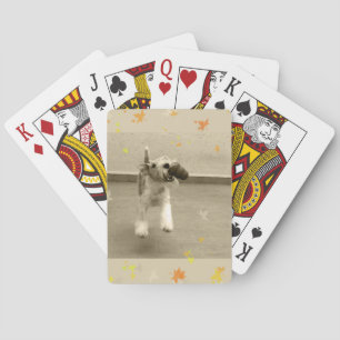 Ginger Wire Fox Terrier Playing Cards