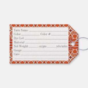 GINGERBREAD 3.5"x2" Yarn Tags