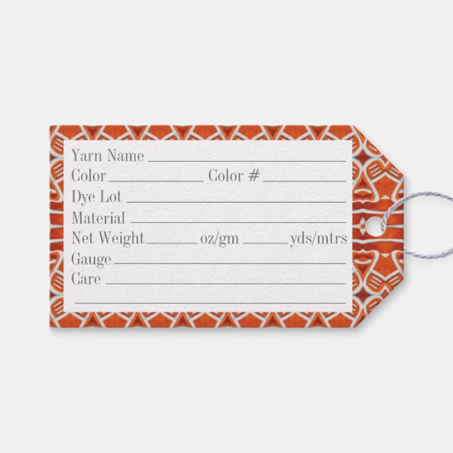 GINGERBREAD 3.5"x2" Yarn Tags (Front (Horizontal))