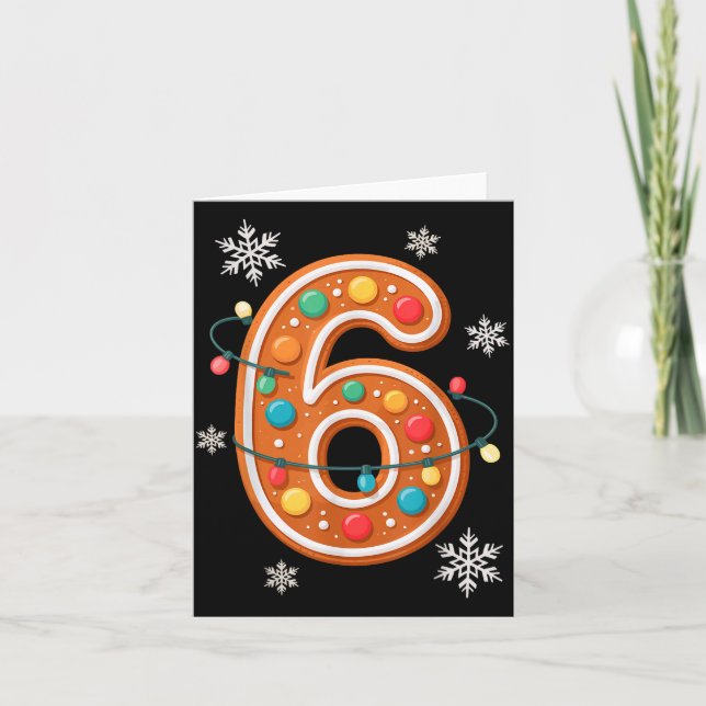 Gingerbread 6 7 Meme Christmas Matching Couple Boy Card (Front)