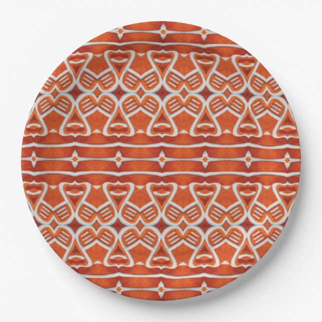 GINGERBREAD 9" Round Paper Plates (Front)