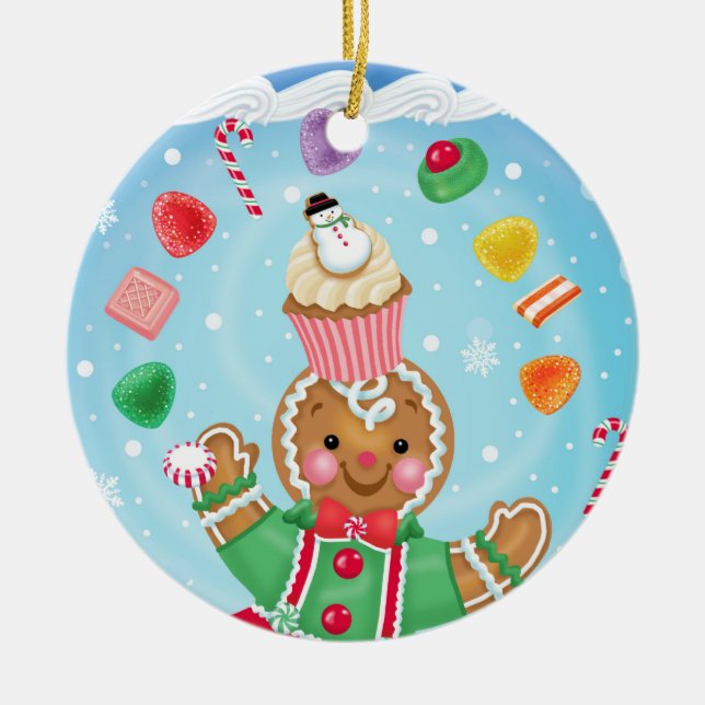 Gingerbread and Candy Ornament (Front)