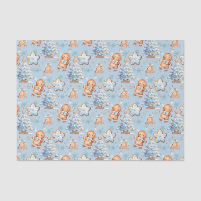 Gingerbread Baby Gingerbread Christmas Tree Tissue Paper (Front)
