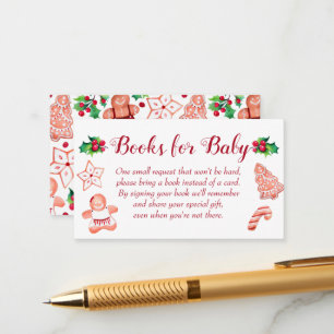 Gingerbread Baby Shower Books for Baby Girl Enclosure Card