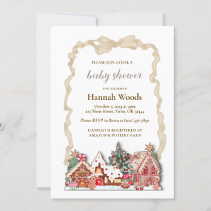 Gingerbread Baby Shower Invitation