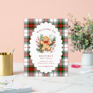 Gingerbread Baby Shower Welcome  Acrylic Sign