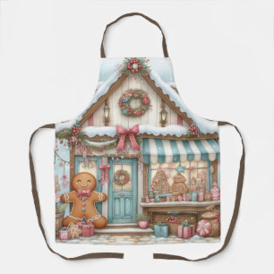 Gingerbread Bakery House Cutting Board Apron