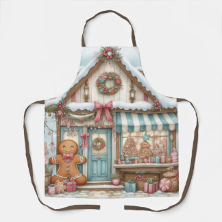 Gingerbread Bakery House Cutting Board Apron