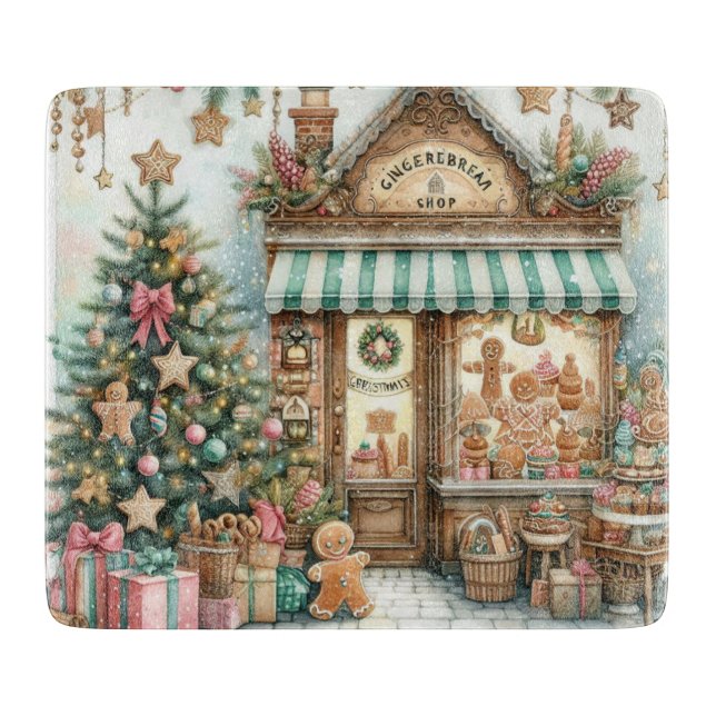 Gingerbread Bakery Shop Cutting Board (Front)