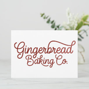 Gingerbread Baking Co Christmas  Holiday Card
