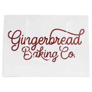 Gingerbread Baking Co Christmas Large Gift Bag