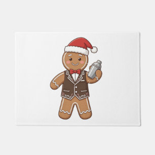 Gingerbread Barista Christmas 2026 Holiday Coffee Doormat