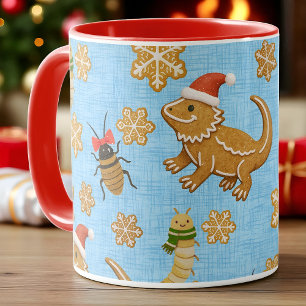Gingerbread Bearded Dragon Christmas  Mug