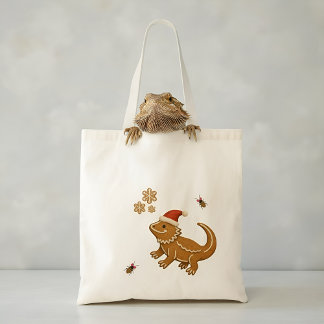 Gingerbread Bearded Dragon Christmas  Tote Bag