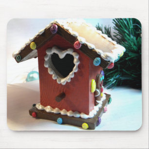 Gingerbread Birdhouse Mouse Mat