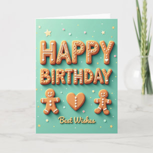 Gingerbread Birthday Card