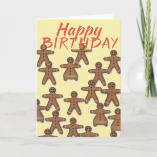 Gingerbread biscuits birthday card