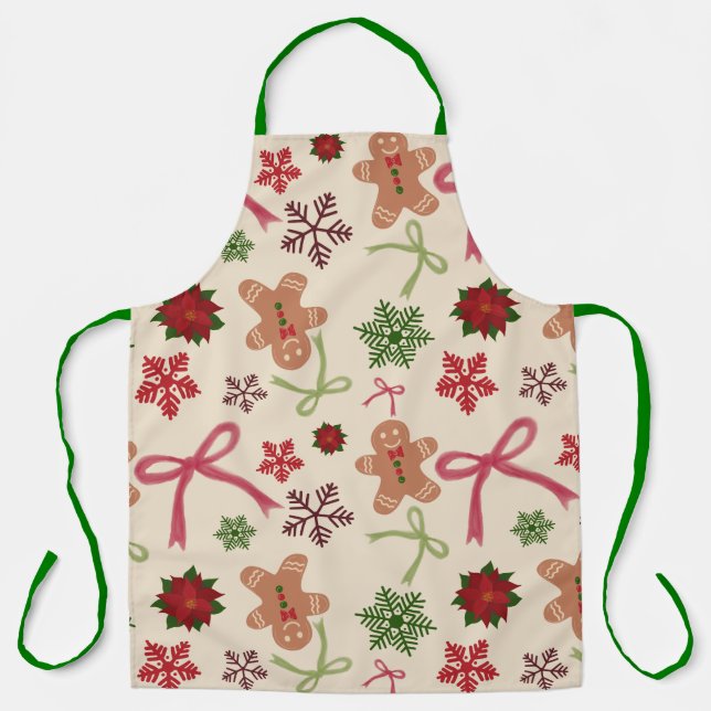Gingerbread Bliss All-Over Print Apron (Front)