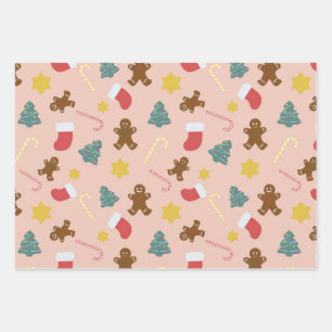 Gingerbread -Blush Wrapping Paper Sheet