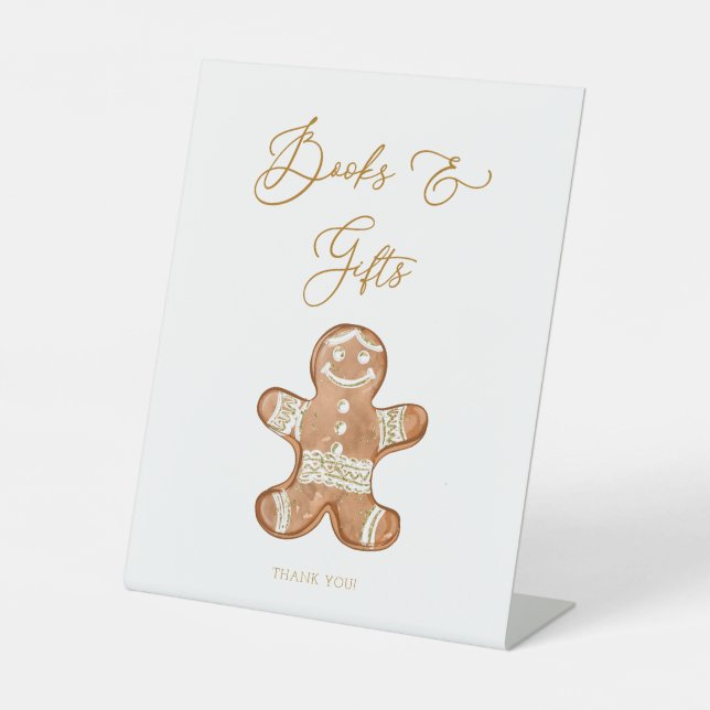 Gingerbread Books and Gifts Baby Shower Sign (Front)