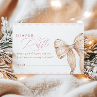 Gingerbread Bow Baby Shower Diaper Raffle
