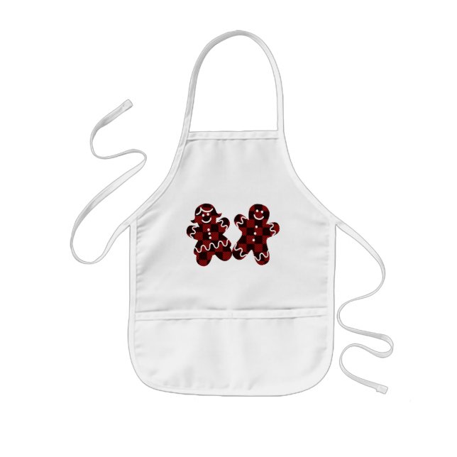 Gingerbread boy and Girl Kids Apron (Front)