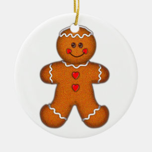 GINGERBREAD BOY by SHARON SHARPE Ceramic Tree Decoration