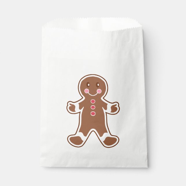 Gingerbread Boy Favour Bag (Front)
