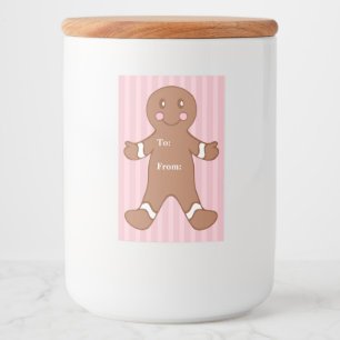 Gingerbread Boy Gift Tag Labels