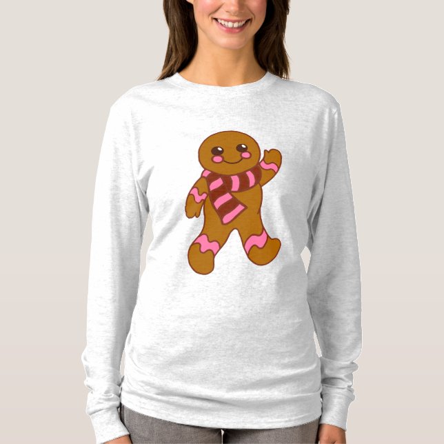 Gingerbread Boy Holiday T-Shirt (Front)