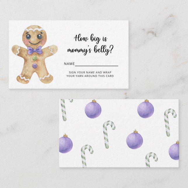 Gingerbread boy how big is mummy's belly enclosure card (Front/Back)