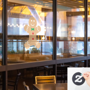 Gingerbread Boy Large Window Cling