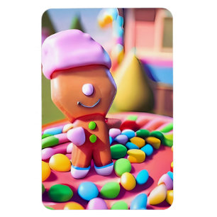 Gingerbread Boy Makes Good - Ken Gauge Art Magnet