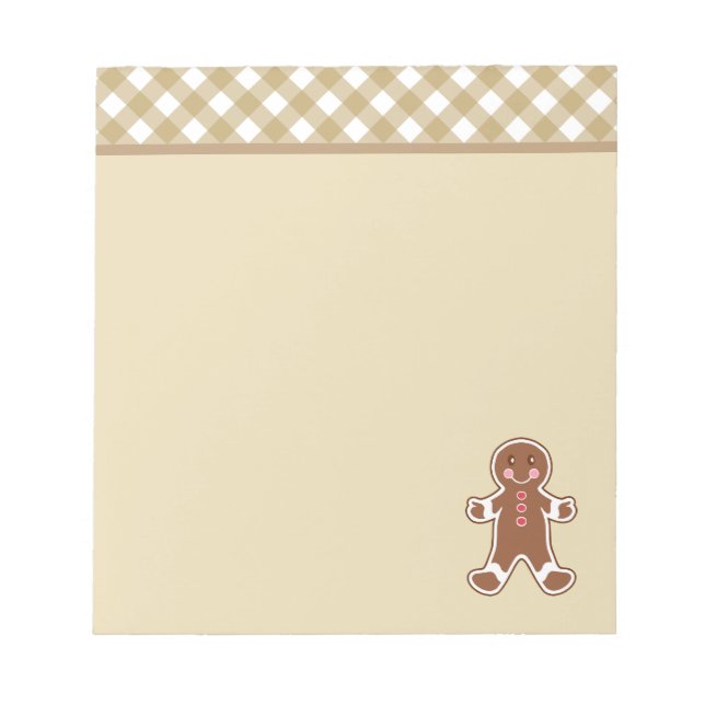 Gingerbread Boy Notepad (Front)