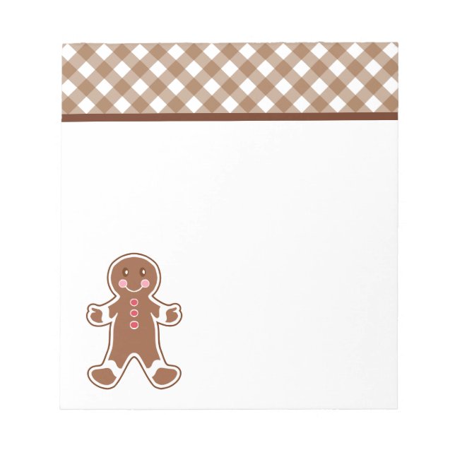 Gingerbread Boy Notepad (Front)