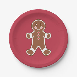 Gingerbread Boy Paper Plates