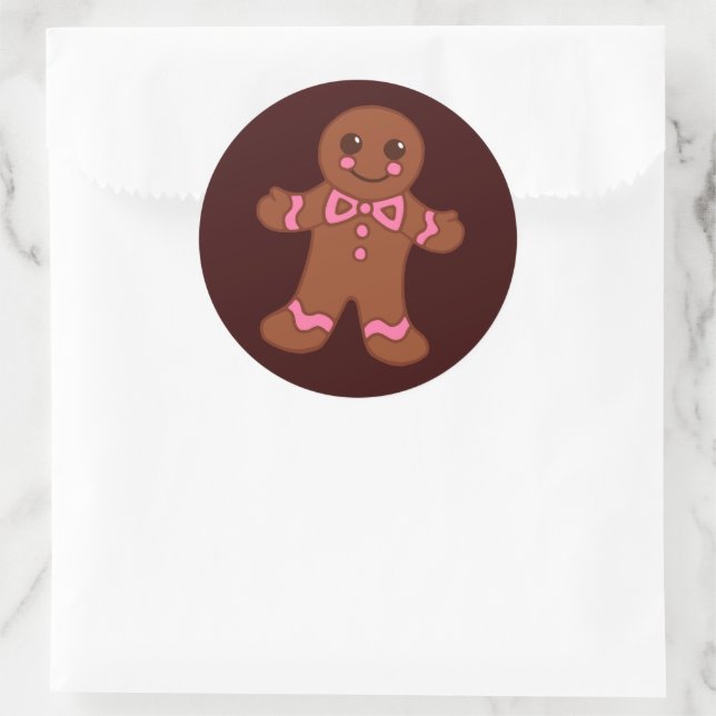 Gingerbread Boy Sticker (Bag)