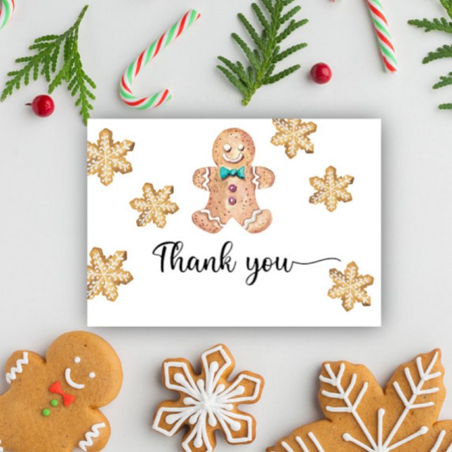 Gingerbread boy thank you card (Creator Uploaded)