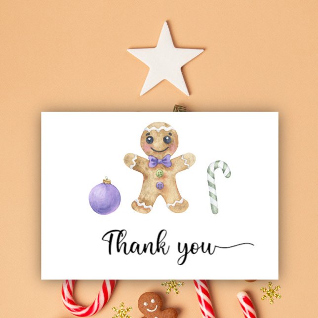Gingerbread boy thank you card (Creator Uploaded)