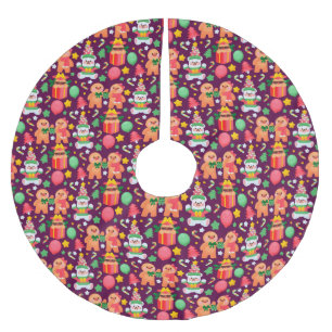 Gingerbread Brushed Polyester Tree Skirt