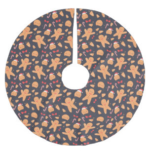 Gingerbread Brushed Polyester Tree Skirt