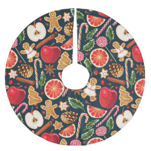 Gingerbread Brushed Polyester Tree Skirt