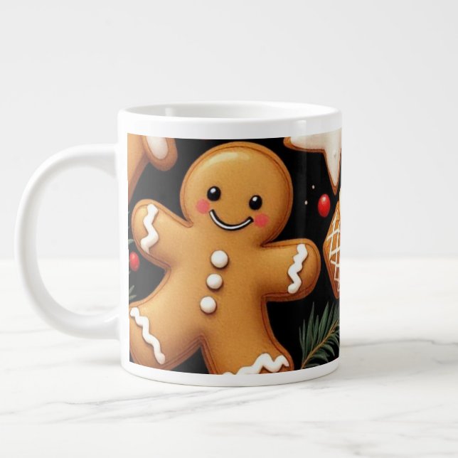 Gingerbread Buddies Large Coffee Mug (Left)