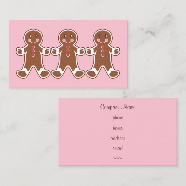Gingerbread Business Cards (Front/Back)