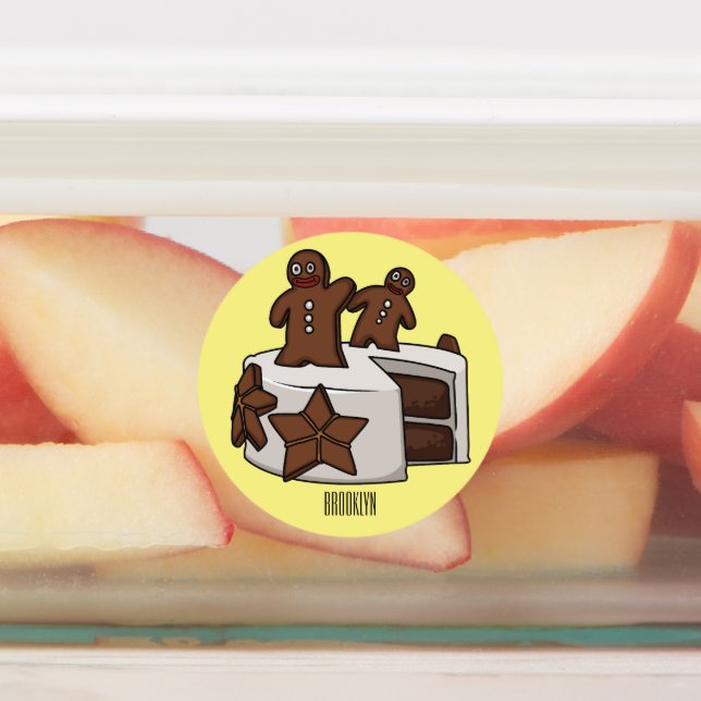 Gingerbread cake cartoon illustration (Affixed)