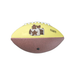 Gingerbread cake cartoon illustration american football
