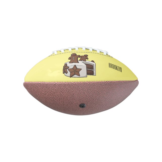 Gingerbread cake cartoon illustration american football (Rotated 270)